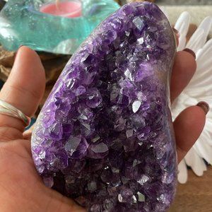 5 x 3 inches Real authentic Amathyst crystal :-)